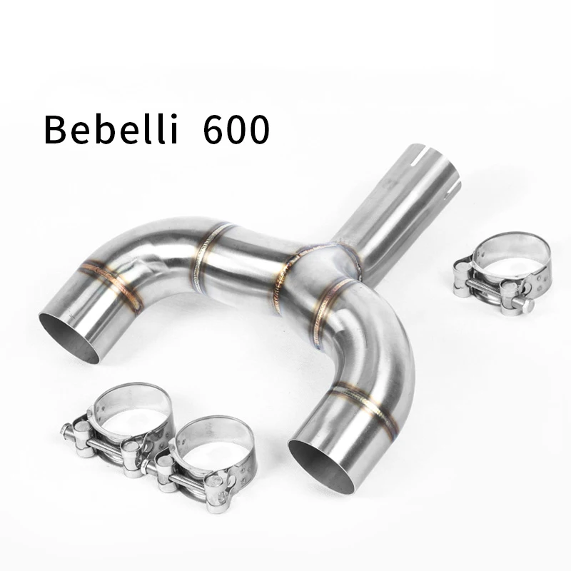 Для Benelli 600 выхлопная труба, полный комплект, выхлопная труба для мотоцикла, глушитель, соединительная средняя Соединительная труба под сиденьем, слипоны для Benelli 600