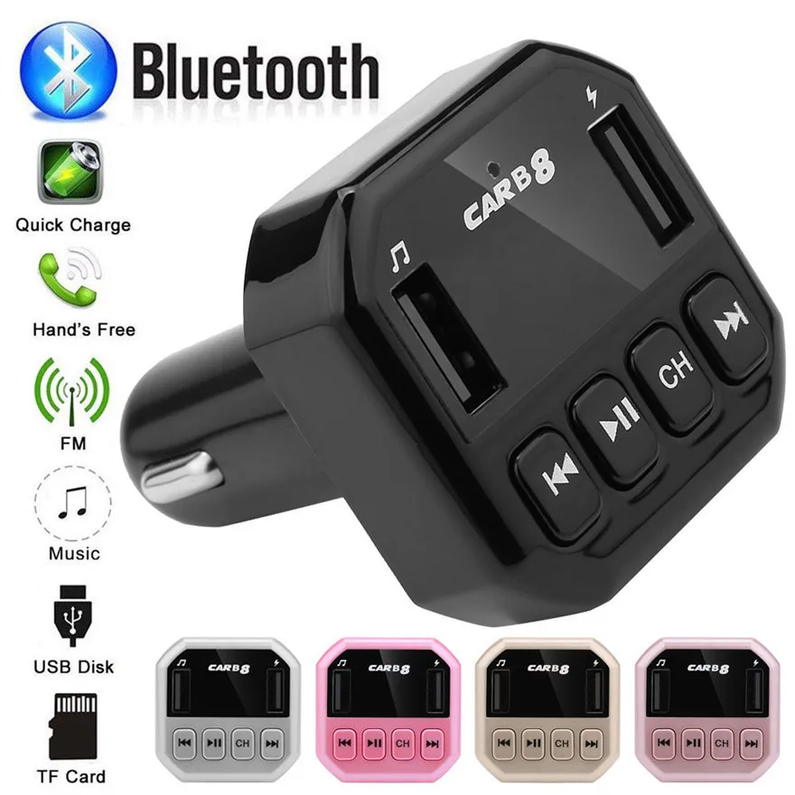 Беспроводной автомобильный FM-трансмиттер с Bluetooth 4 1 12-24 В mp3-плеер 3 А двойное