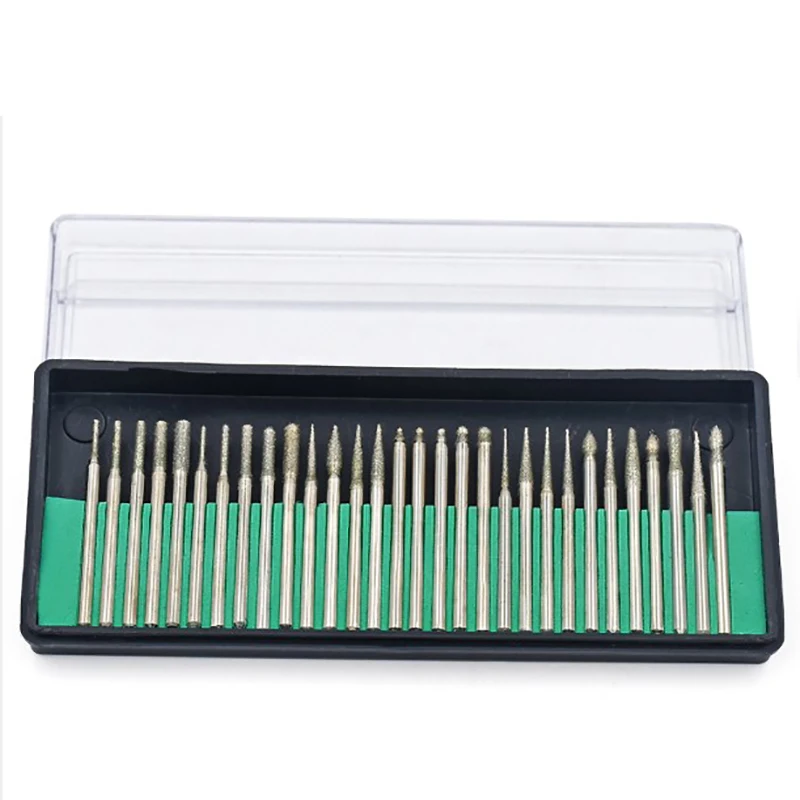 43Pcs Rotary Tools Diamond Burr Bit Saw Blades Burrs Drill Bits For Dremel Accessories Mini | Инструменты