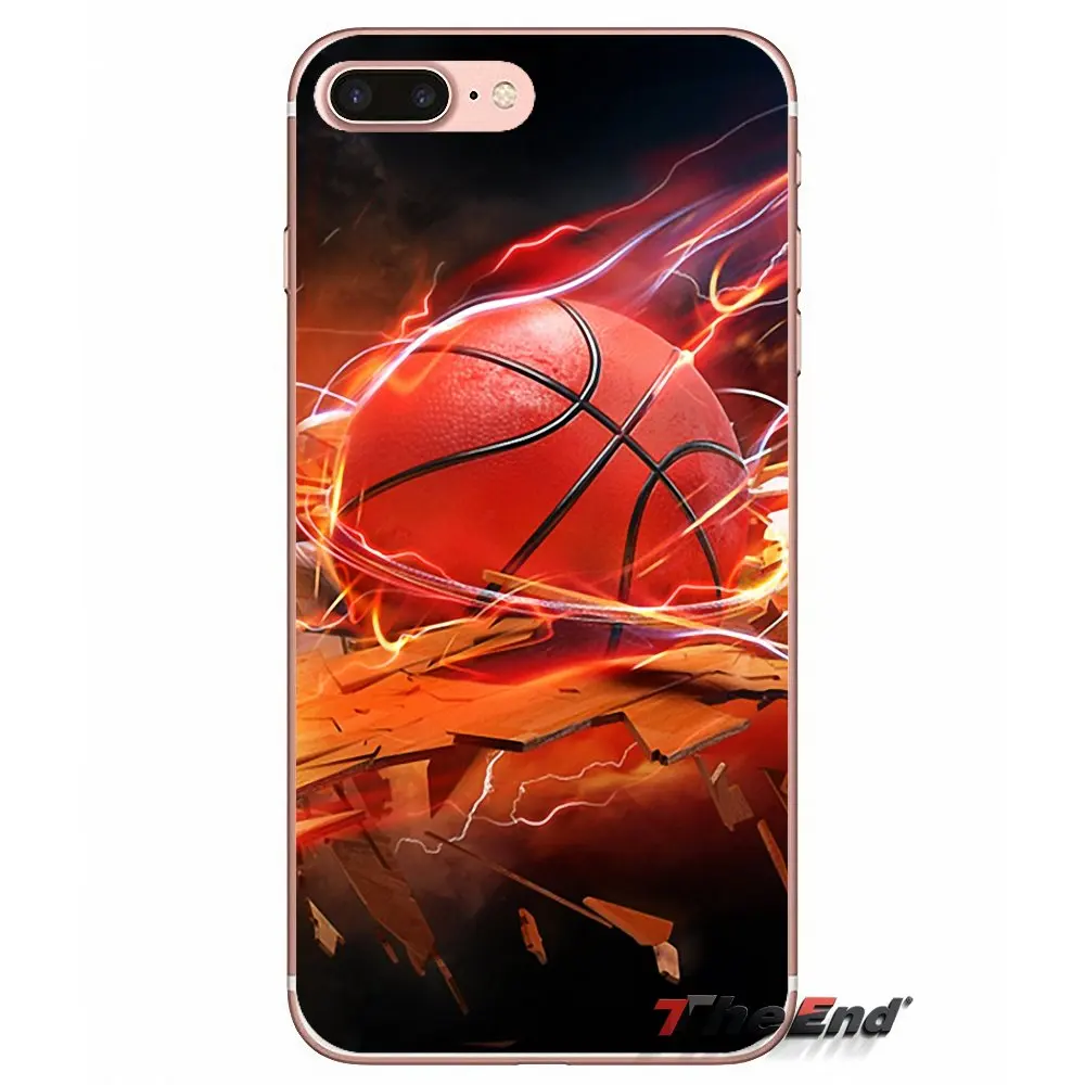 Модные прозрачные чехлы из ТПУ с Баскетбольным мячом для Huawei G7 G8 P7 P8 P9 Lite Honor 4C 5X 5C 6X