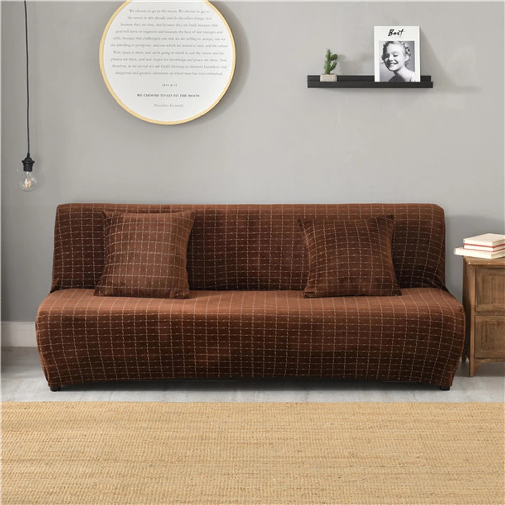 Solid color стрейч секционные без подлокотников чехлы для диванов из полиэстера и