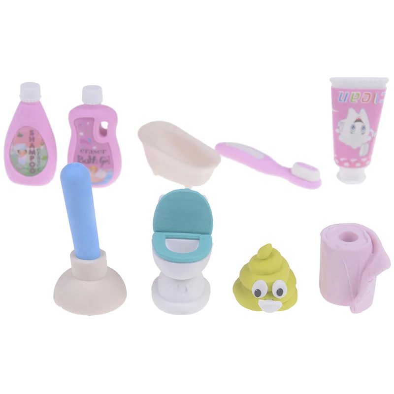 4 шт./лот набор для ванной комнаты ластик школьный офис резиновый специальная