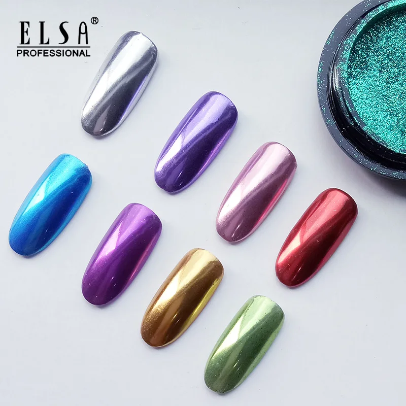Порошок для ногтей ELSA 1 шт. волшебное зеркальное покрытие хромированные Блестки