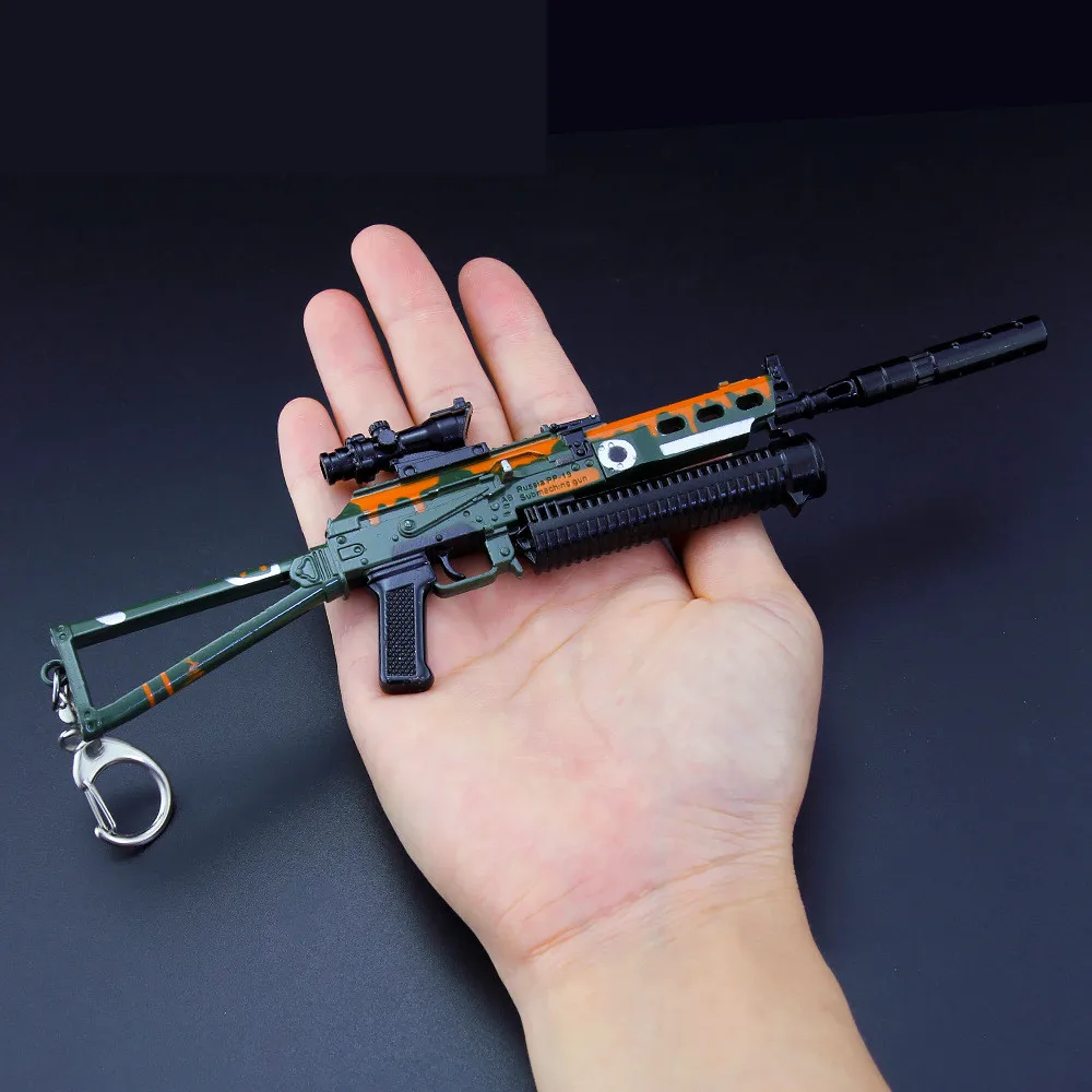 Playerunknown's боя PUBG P1911 M16A4 98k M762 G36C MP5K Косплэй реквизит серый цвет с красноватым отливом брелок игрушка 6 шт./компл