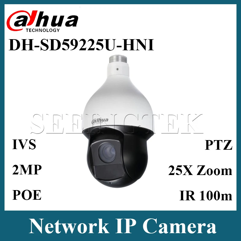 Dahua SD59225U-HNI H.265 2MP 25x Starlight ИК-100 м 4 8 мм ~ 120 объектив PTZ сети Камера POE + IP66 IVS с