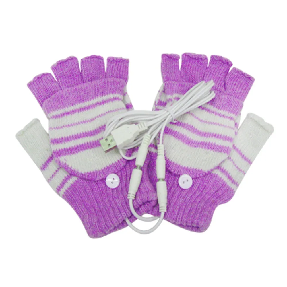 VODOOL 1 пара 5 В с питанием от USB подогревом зимние теплые перчатки для рук моющиеся
