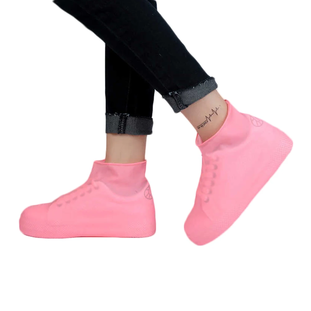 1 пара одноразовые латексные водонепроницаемые бахилы эластичные плотные галоши