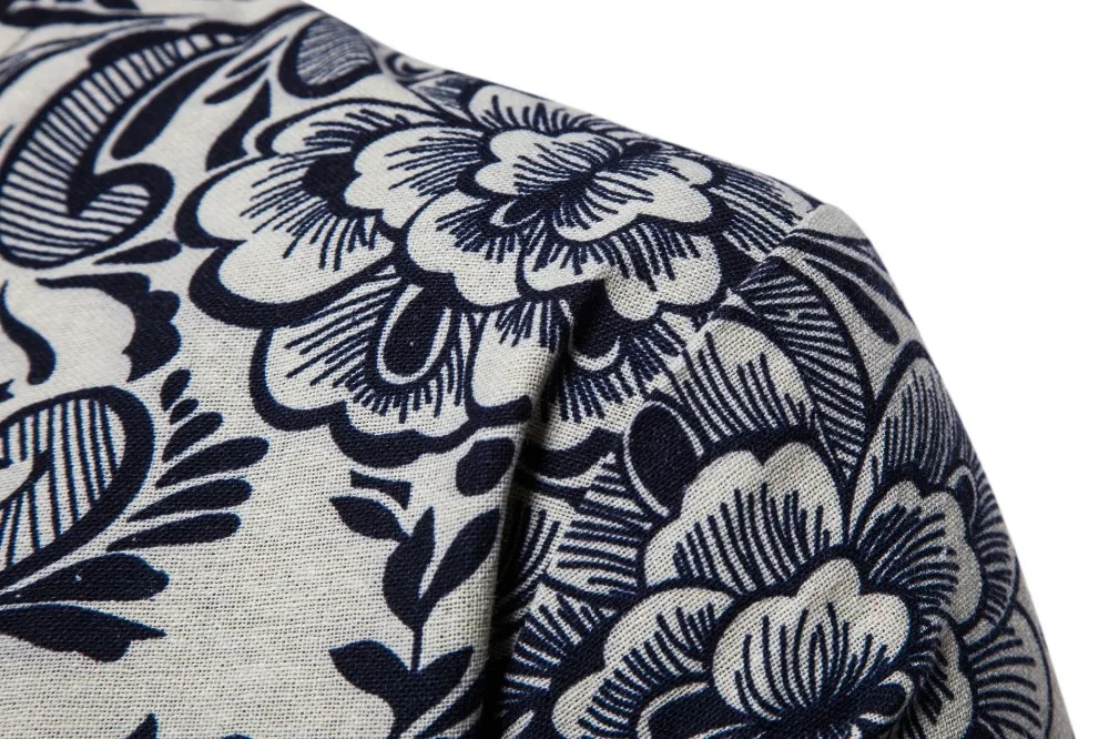 Новая Осенняя мужская куртка 2018 модная повседневная с принтом Мужская льняная