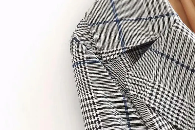 Retro Bow Tied Sashes Gingham Plaid Trench 2018 New Women Notched collar Double Breasted X-Long Windbreaker Coat Outerwear Belt | Женская