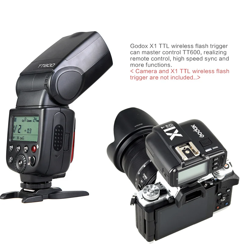 Godox TT600 2 4G Беспроводная вспышка для камеры Speedlite + X1T-O TTL 1/8000s беспроводной