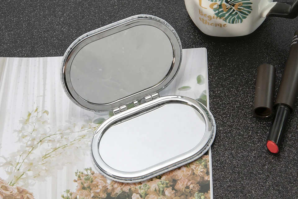 Портативный мини карманный зеркало для макияжа 2 боковых складной карманное