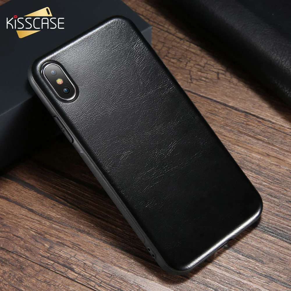 KISSCASE кожаный чехол для телефона iPhone 7 6 6s 8 X плюс Роскошный ультра тонкий мягкий на