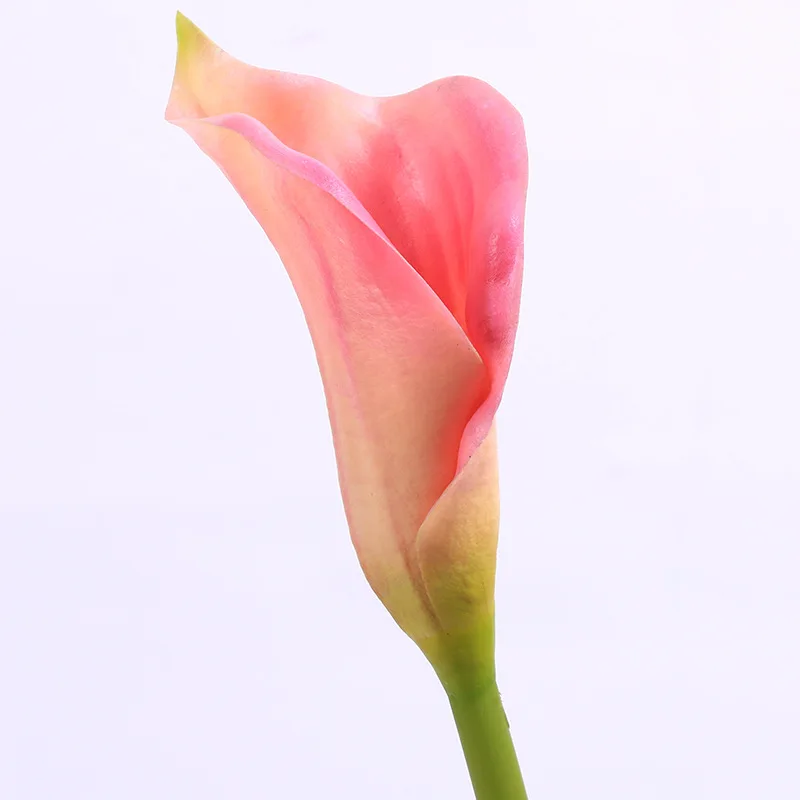 10 flowers 64 см искусственные каллы Настоящее прикосновение большая рука чувствовать себя каллы лилии искусственный цветок стол цветок гостиной украшение подарок букет цветов - Цвет: 10 flowers