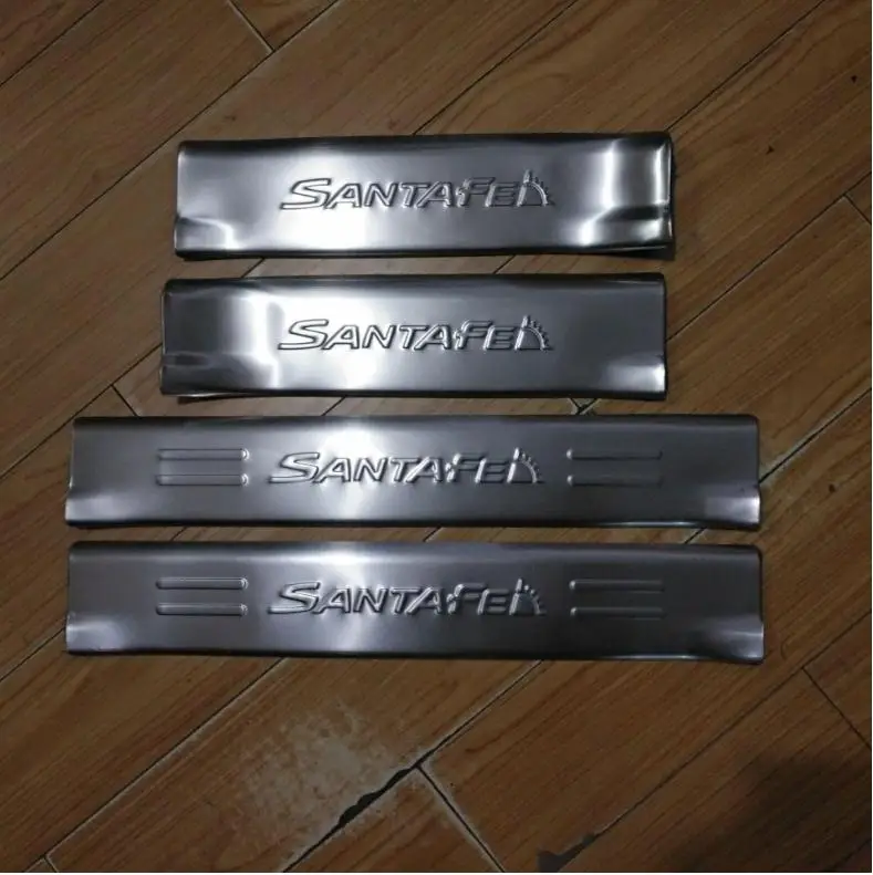 Высокое качество нержавеющая сталь внутренняя Накладка/порога для 2013 hyundai Santa Fe ix45 - Цвет: 2