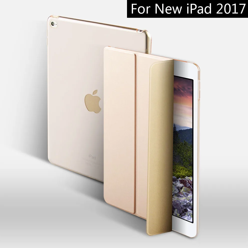 golden Чехол для нового iPad 9,7 дюйма, ZVRUA YiPPee цветной PU смарт-чехол, Магнитный чехол, модель A1822 A1823 A1893 A1954 - Цвет: golden