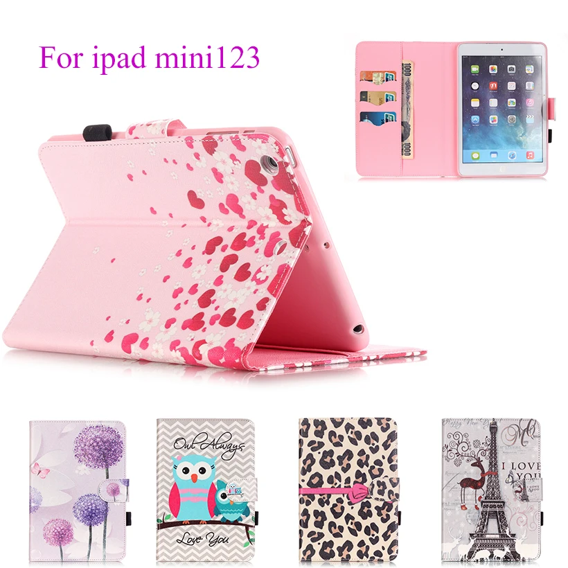 Модный чехол из искусственной кожи с откидной крышкой и для Apple Ipad Mini 1 2 3 чехлы