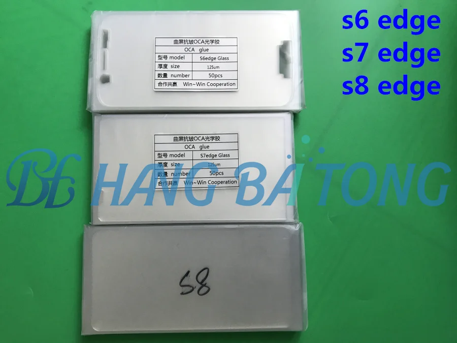 Прозрачный оптический клей OCA мкм 50 шт. для Samsung Galaxy S6 edge G925 S7 G935 s8 + пленка