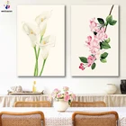 DIY картинки для раскраски по номерам в различных расцветках с применением усовершенствованных биотехнологий Калла Лилия Цветок розы маленькая свежая рисунок живописи по номерам защелка для дома