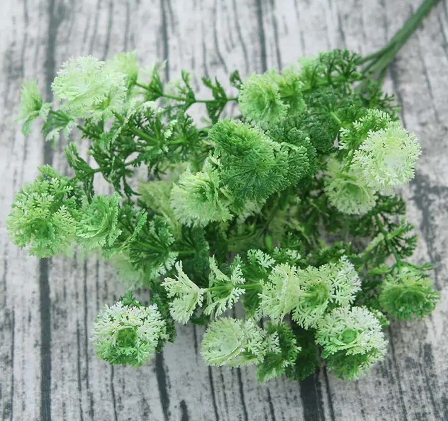 

5 Bundles Artificial Plastic Grass Flower For Bouquet Wedding Party House Hotel Office Vase Decoration Venue Decoration