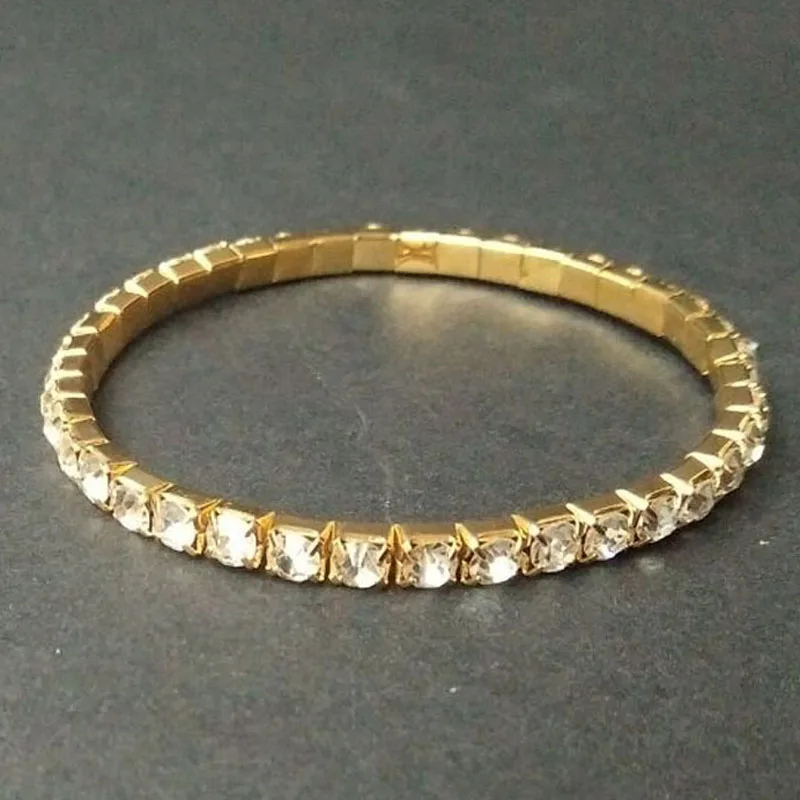 1 ряд браслетов модные свадебные ювелирные изделия для невесты Кристалл Стразы