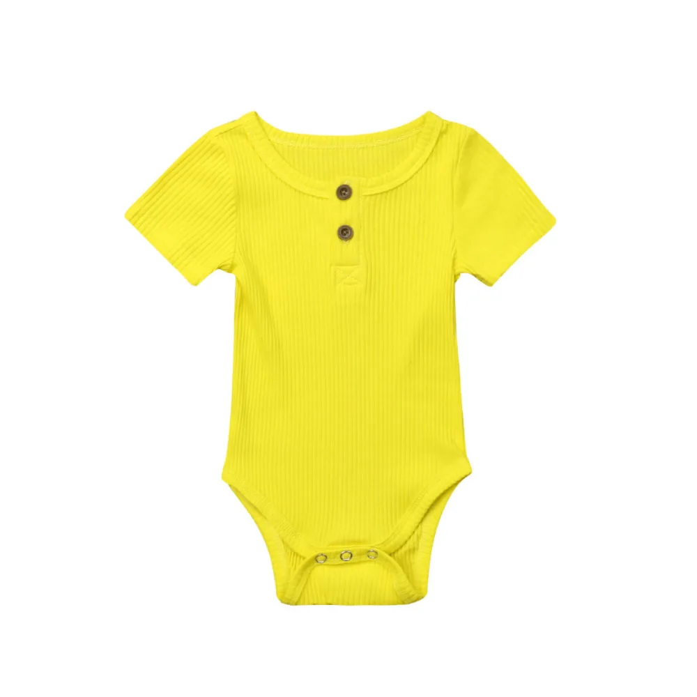 5Color ! Toddler Baby Girls Clothes Basic Pure Color Outfit Short Sleeve Cotton Romper Clothing 0-24 M | Детская одежда и обувь