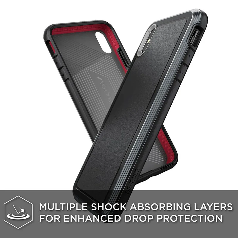 X-Doria Defense Ультра чехол для телефона iPhone XR XS Max военный класс падение проверенный чехол Coque для iPhone XS Max Алюминиевый Чехол