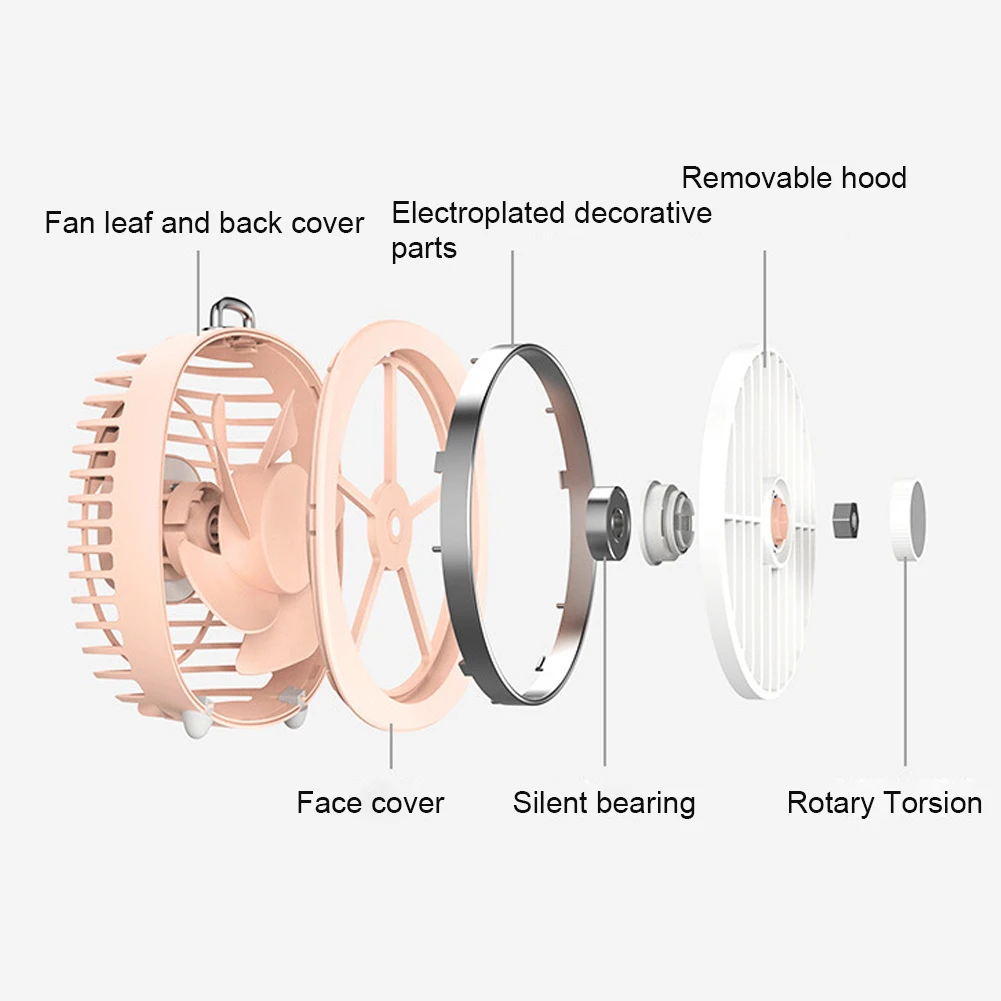 Настольный офисный usb вентилятор для студентов с ночным освещением стол низким