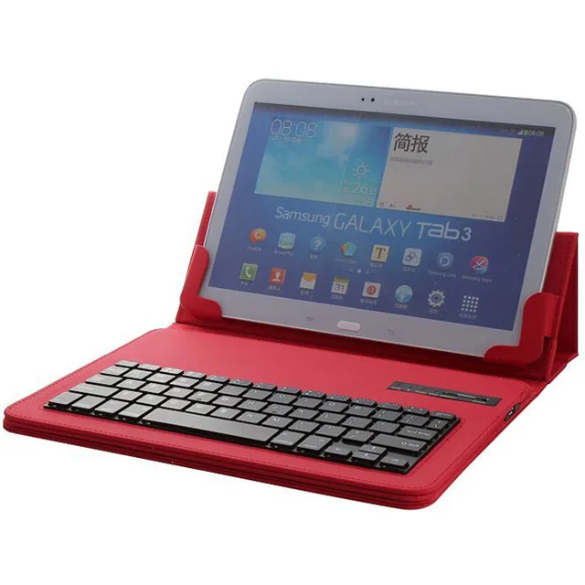 Универсальный Съемный Bluetooth клавиатура PU чехол для HP Slate 10 HD Lenovo Miix2 Samsung galaxy tab 4 SM 535