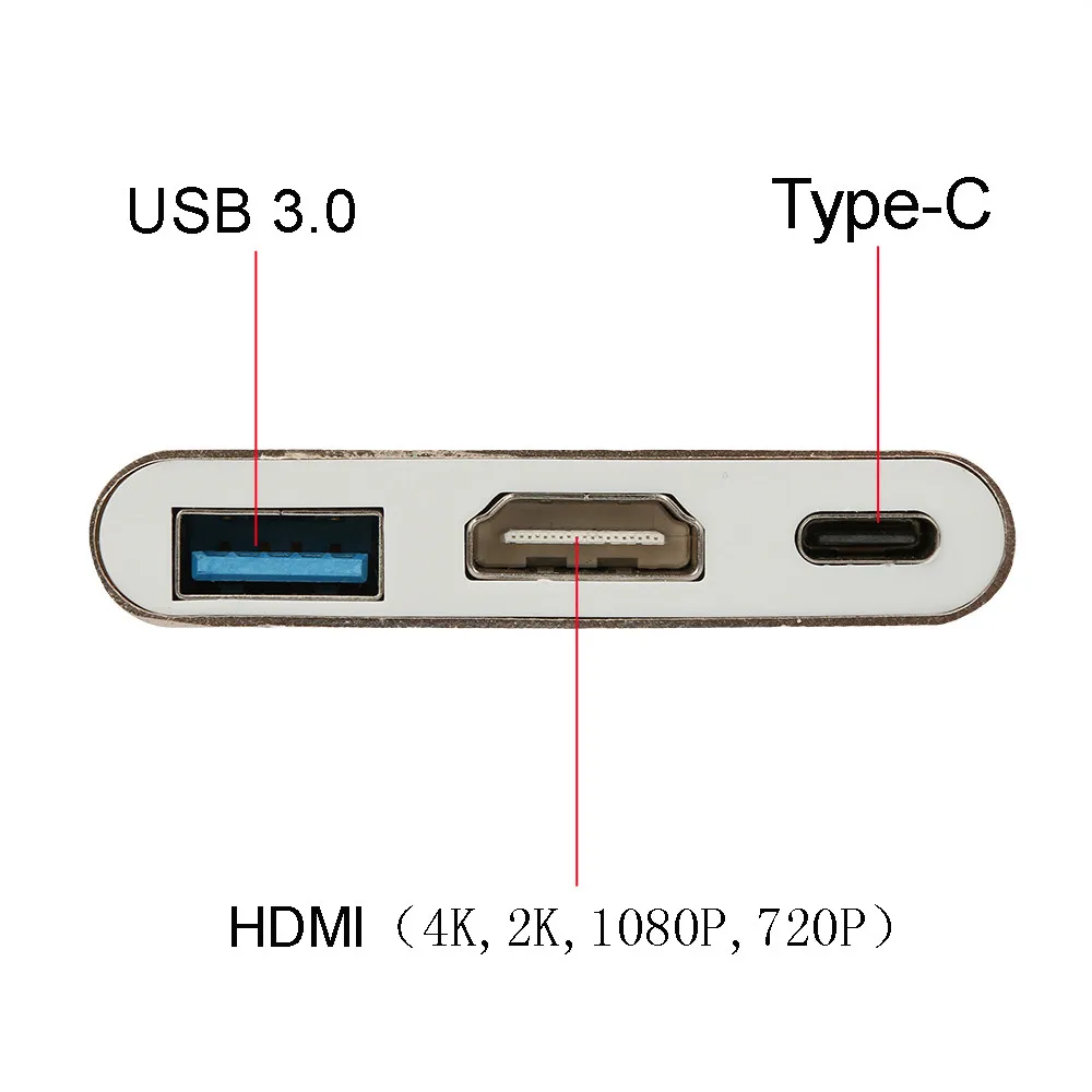 Новый Тип C к 4K HDMI USB 3 0 зарядный концентратор адаптер USB-C 1 конвертер для Macbook