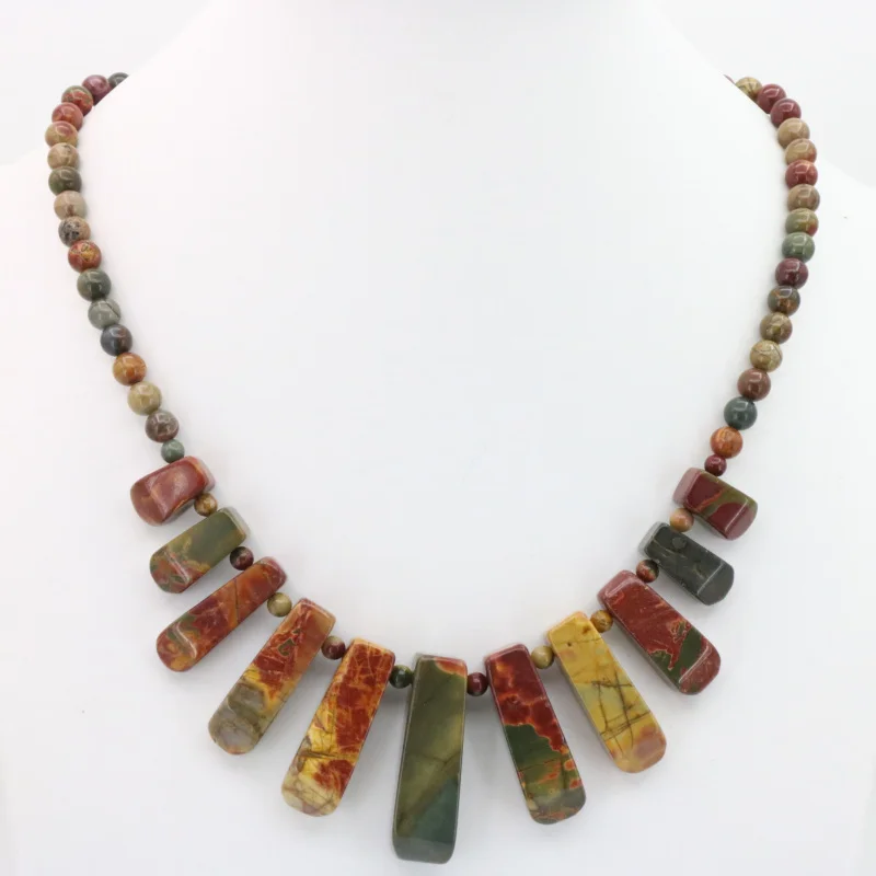 Модный стиль! 6 мм Пикассо круглые бусины с подвеской в форме меча 18 дюймов башня