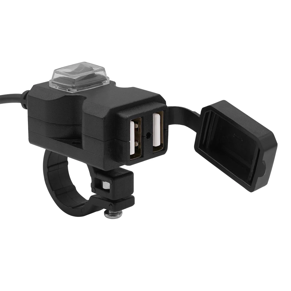 Двойное USB Автомобильное зарядное устройство для мотоцикла 3.1A 9-24 V/9-99 V адаптер