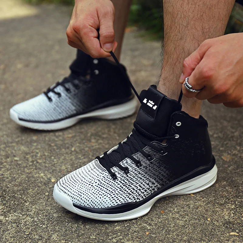 

Medium Cut Men's Basketball Shoes Cool Male Thread Ankle Boots Comfortable Massage Outdoor Athletic Trainer's Shoe Free Shipping
