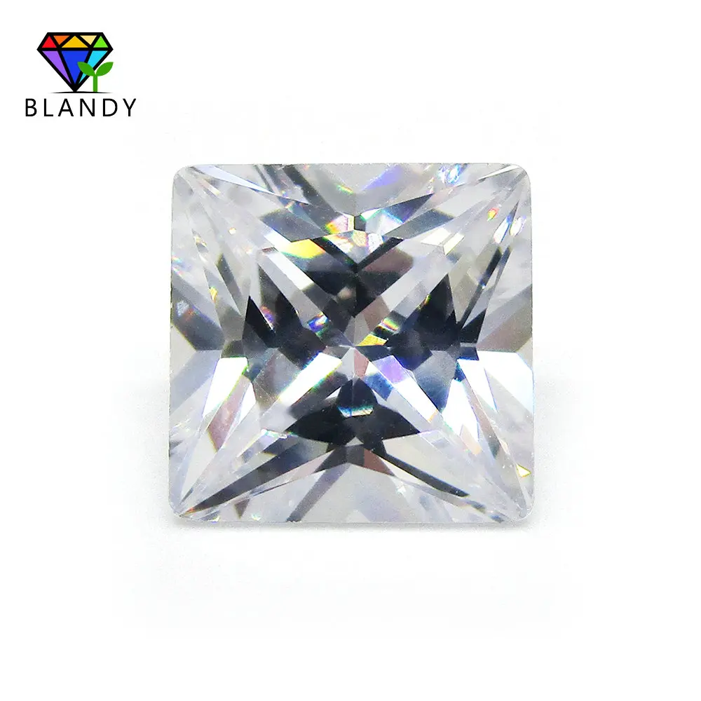 

1000pcs/lot 2*2mm Synthetic Gems 2.5*2.5mm and 3*3mm 5A Quality Square Shape White Cubic Zirconia Stone