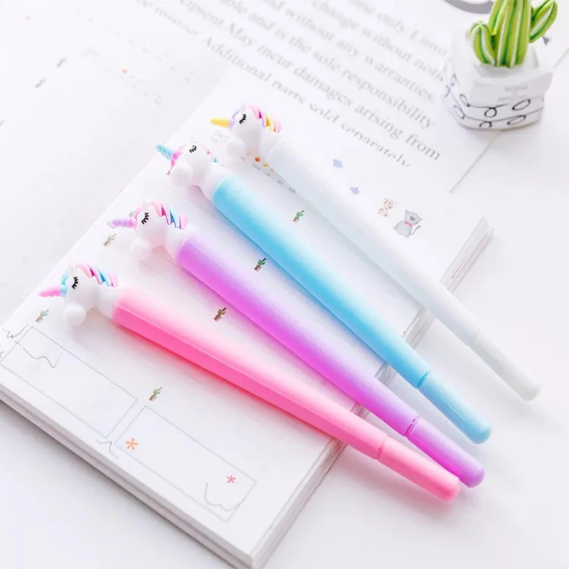 Kawaii Единорог гелевая ручка материал Эсколар милые Канцелярские caneta colorida Новинка