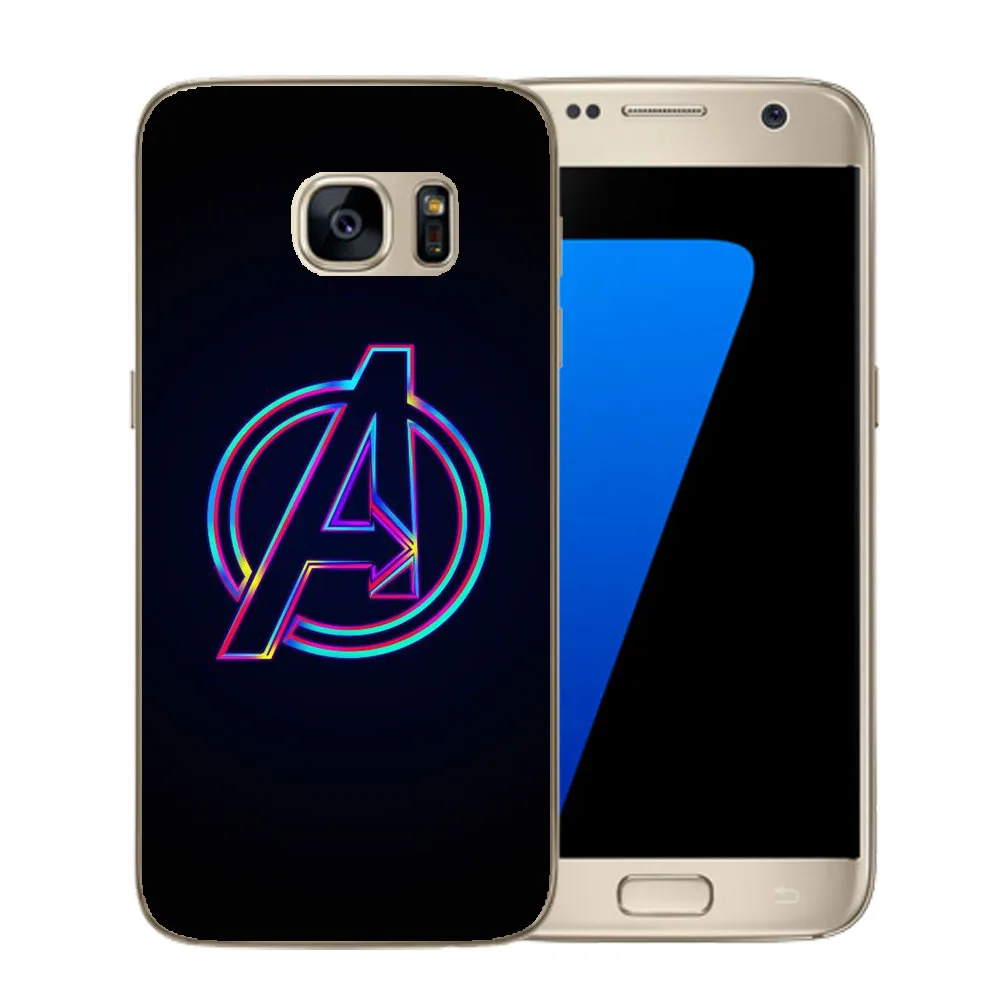Чехол для телефона For Coque Samsung Galaxy S3 S4 S5 Mini S6 S7 Edge S8 S9 Plus с изображением героев Avengers Marvel, прозрачный, из мягкого ТПУ.
