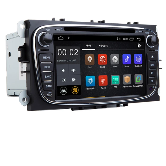 Автомобильный радиоприемник 7 дюймов IPS Android 10 для Ford C max S Mondeo dvd gps Wifi 3G Bluetooth SD OBD