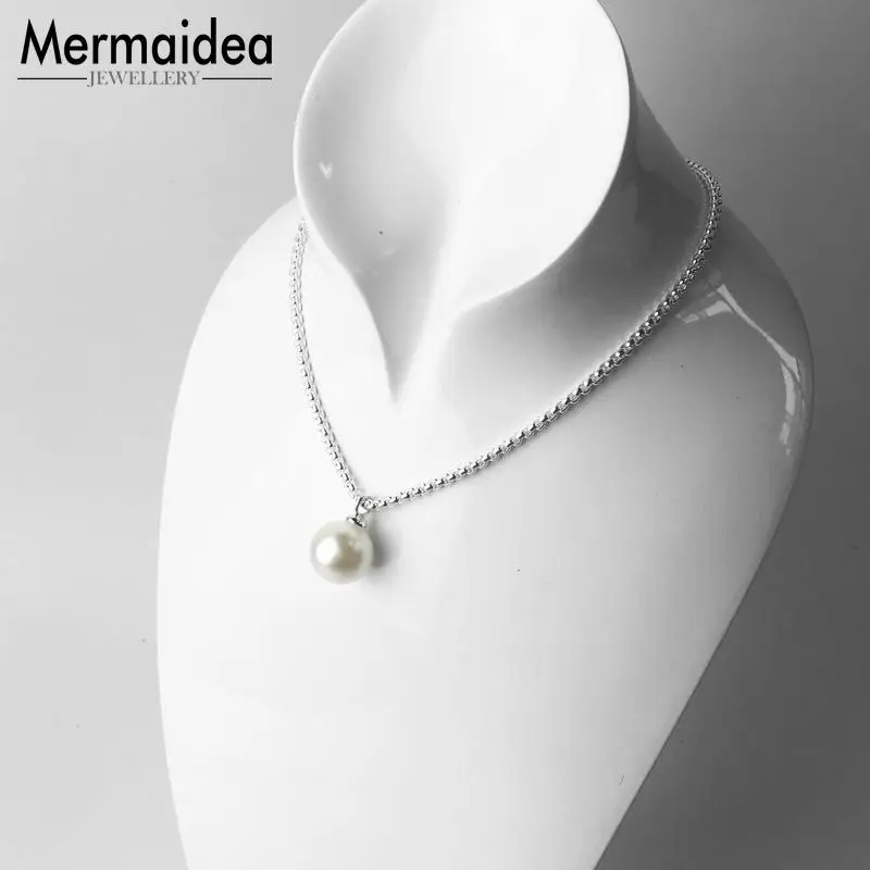 Кулон с большим жемчужным шариком новинка 2020 Модная бижутерия вечность любовь