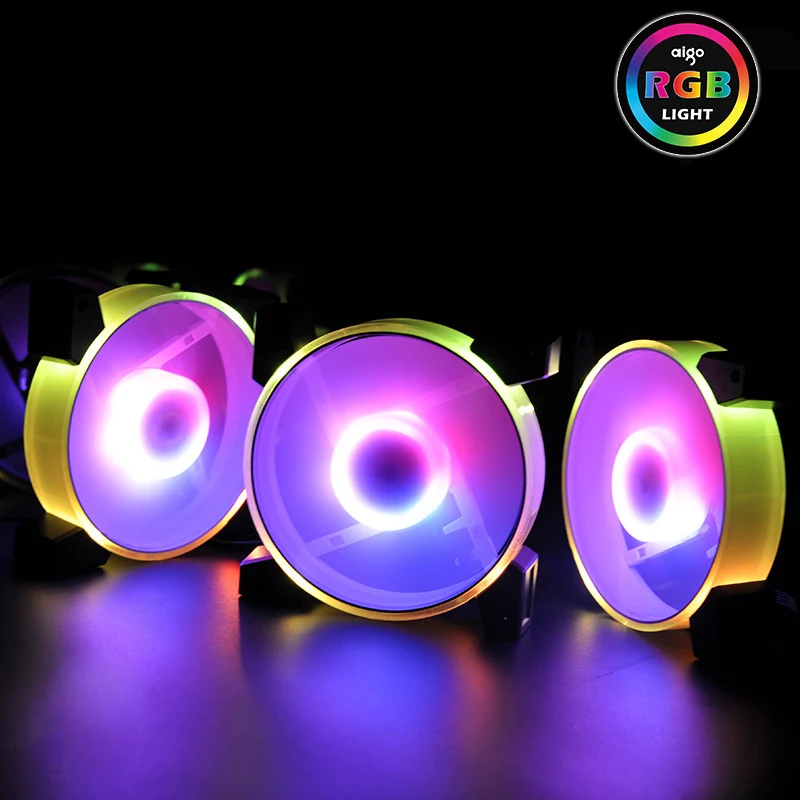 120*120*25 мм 5 шт./3 шт. корпус беззвучный Вентилятор охлаждения RGB светодиодный вентилятор охлаждения процессора компьютера с синхронизатором дистанционного управления
