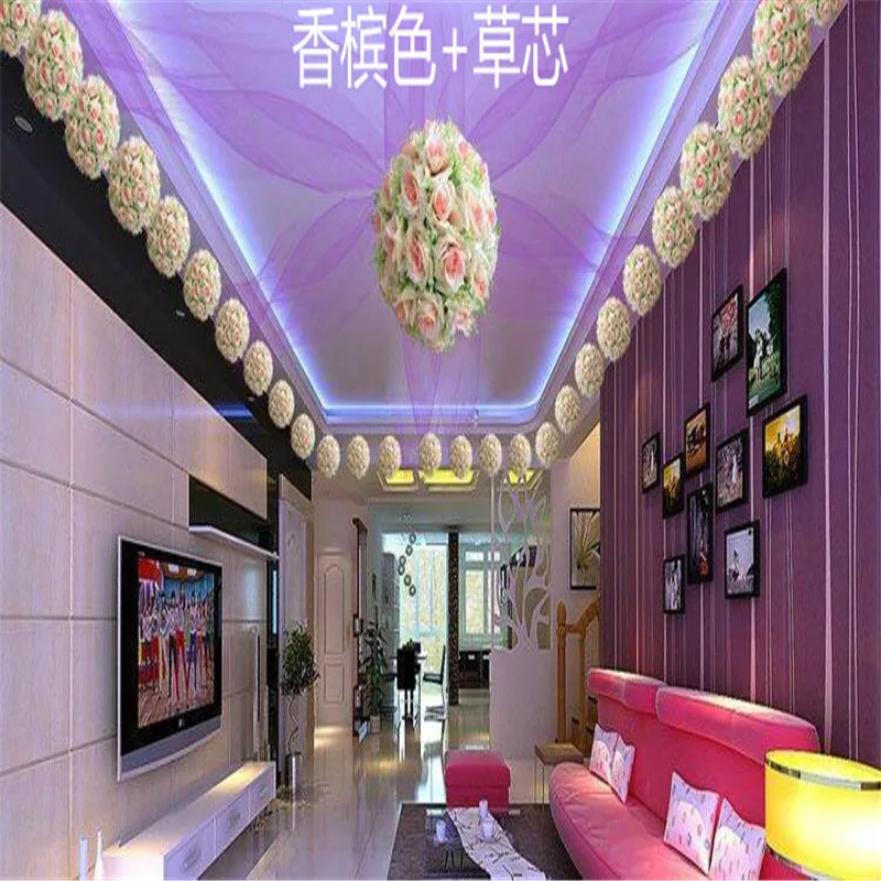 

60CM Wedding Shooting Props Kissing Balls Artificial Flower Ball Ornament Shopping malls opened Decoration Free Shipping