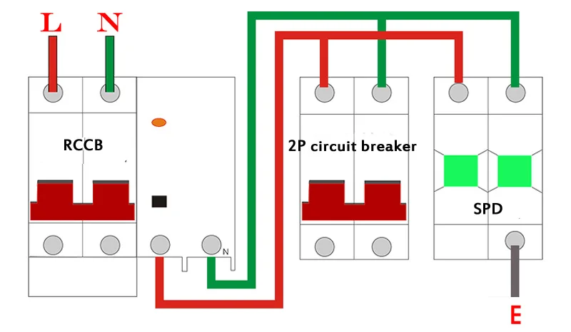 1 шт. 2 P 80KA 220 v Бытовая Защита от перенапряжения устройство электрический дом стабилизатор напряжения