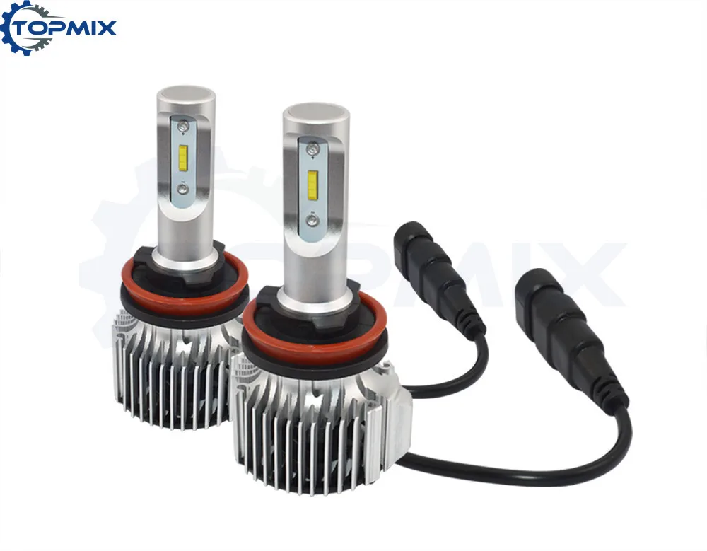 

2017 новейший H8/H9/H11 Автомобильные светодиодные лампы для фар конверсионный Комплект 72 Вт 8000LM светодиодные противотуманные фары 6000 К Автомоби...