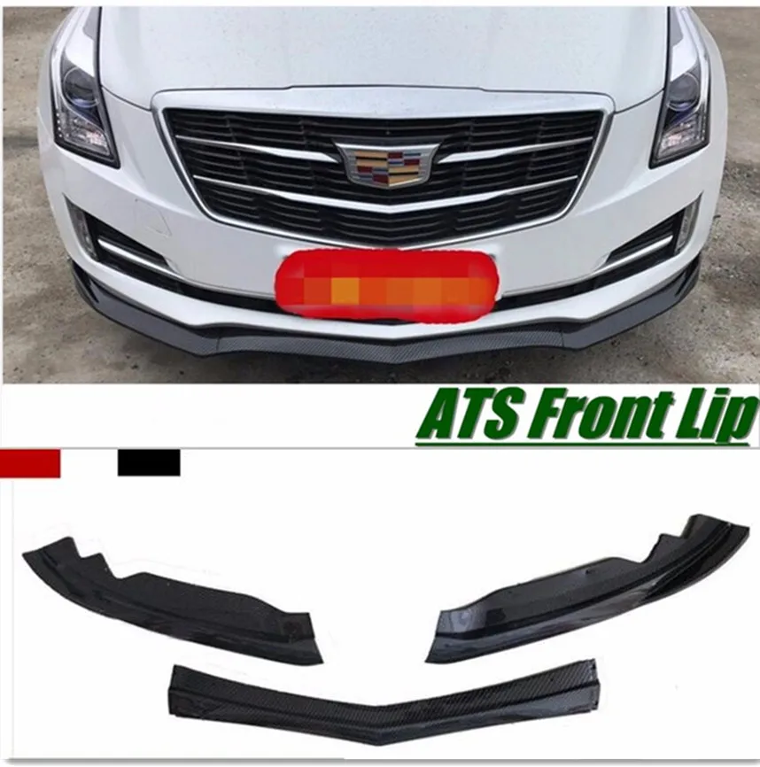 2013 16 для Cadillac ATS передний разделитель губ/углеродное волокно вид передней губы ATS/3