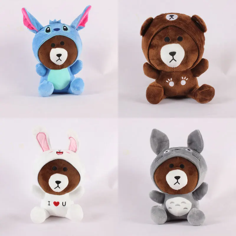 21 см Teddy Bear Плюшевые игрушки куклы с присоской брелок мягкой заполнены ребенок