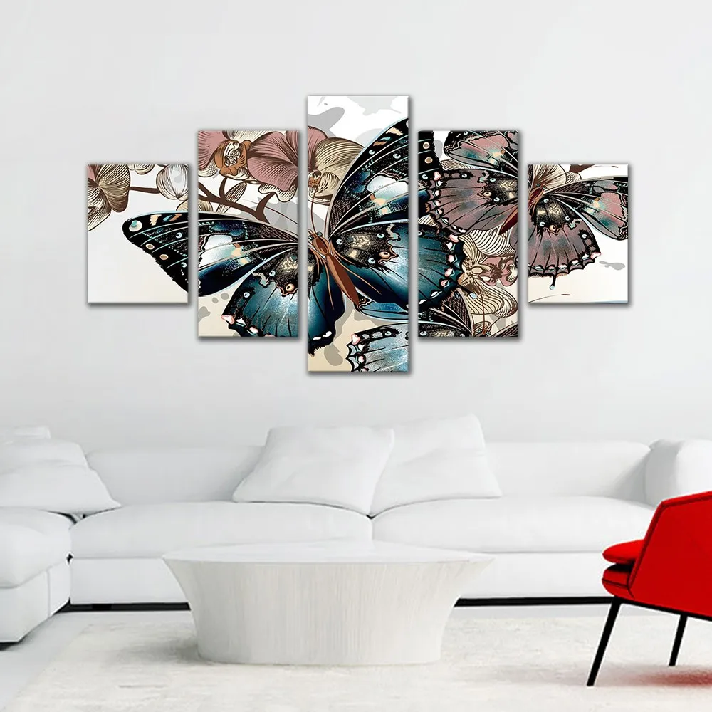 Картина на холсте 5 шт. современная картина настенное искусство с животными