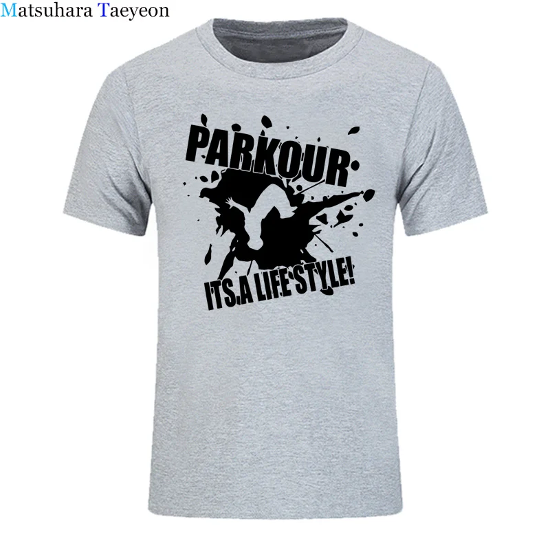 Мужская футболка с круглым вырезом Parkour Its A Повседневная хлопковая короткими