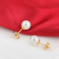 100pairlot pearl earring gold stud earrings for women boucle doreille perles earings perlas aros bijoux ear brinco ouro e2899