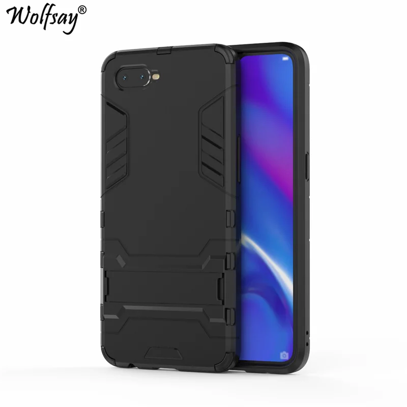 

Wolfsay Cover For OPPO RX17 Neo Case Slim PC + Soft Rubber Armor Phone Case sFor Oppo RX17 Neo Cover Business Fundas For OPPO K1