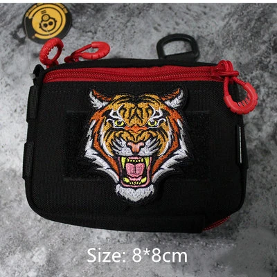 Tiger Head Тигр, медведь, голова волка, животное, вышивка, железные на моральные нашивки, тактические нашивки, сделай сам, для одежды, шляпа, пальто, наклейка платье, аксессуары - Цвет: Tiger Head