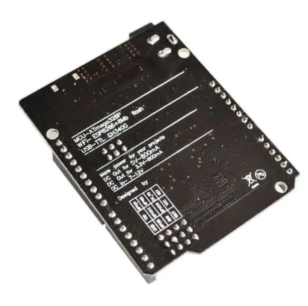 5 шт. UNO + WiFi R3 ATmega328P ESP8266 (32 Мб памяти) Φ CH340G. Совместимость с Arduino Uno NodeMCU WeMos |