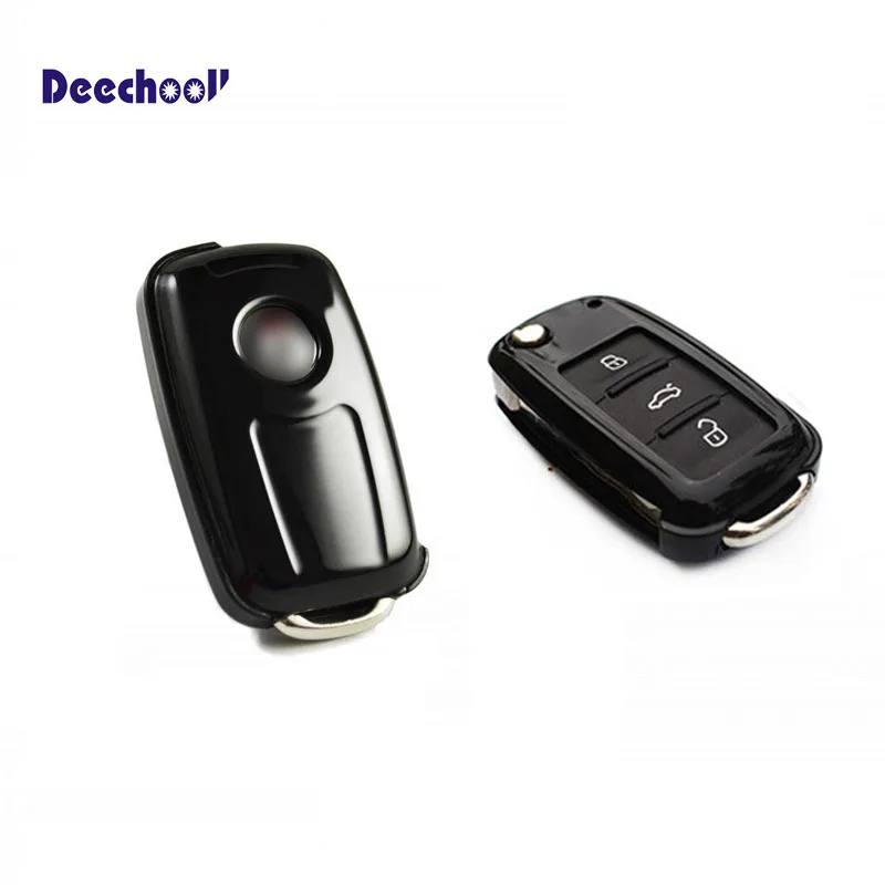 Обложка для ключа из АБС пластика Volkswagen VW Golf 6 и New Polo/ Skoda Octavia 2/Seat Leon & Cupra|car key case